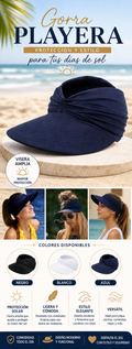 Gorra Playera con Visera Amplia para Mujer – Protección Solar y Estilo Casual
