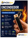 Encendedor Eléctrico Recargable Luminara USB Tipo C Sin Llama