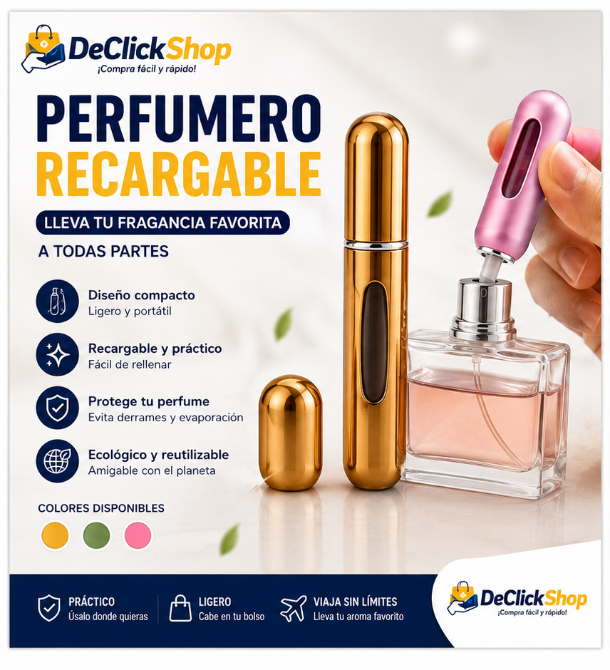 Perfumero Recargable Portátil 8ML – Atomizador de Perfume para Bolso y Viaje
