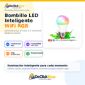 Bombillo LED Inteligente WiFi RGB 12W Compatible con Alexa y Google Home