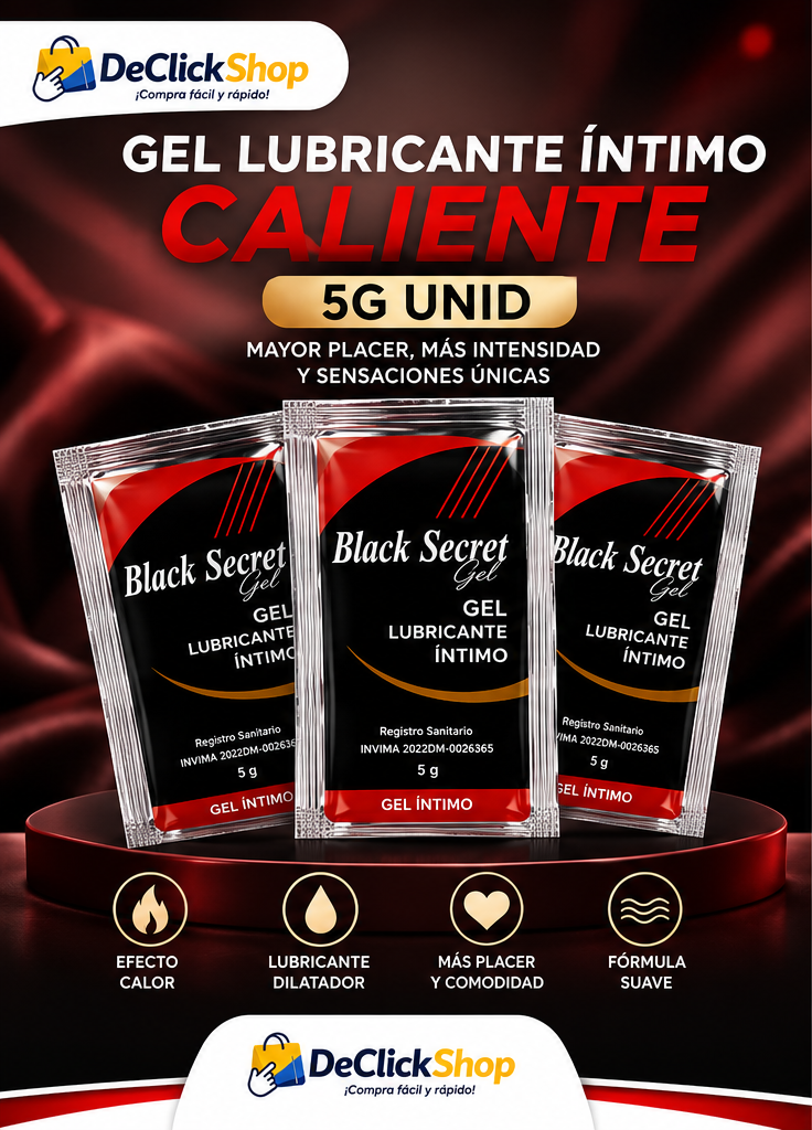 Black Secret Gel Lubricante Íntimo con Efecto Cálido – Sobre de 5 g