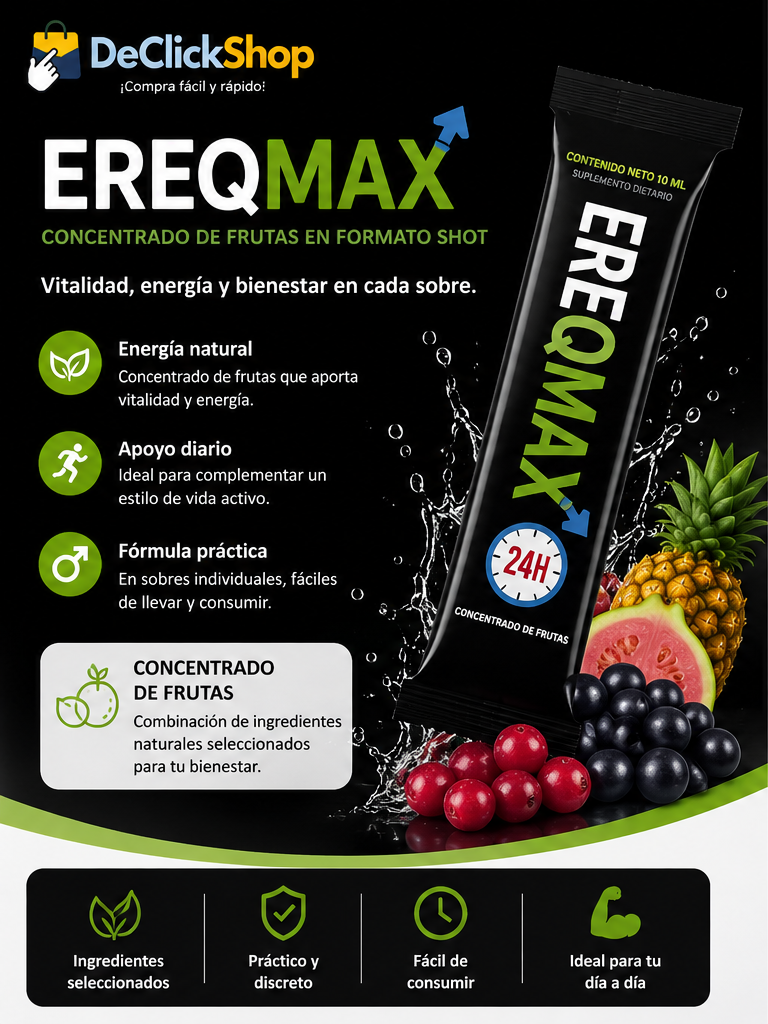 EREQMAX Sachet Concentrado de Frutas – Shot de Vitalidad y Energía Natural