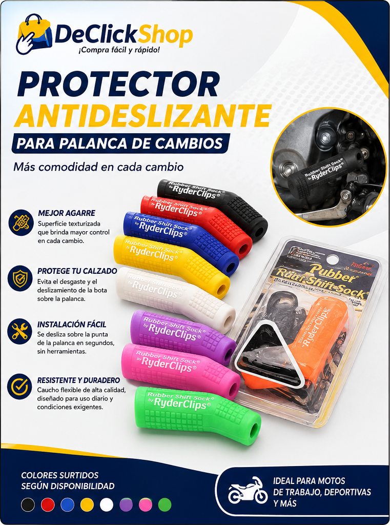 Protector Antideslizante para Palanca de Cambios de Moto