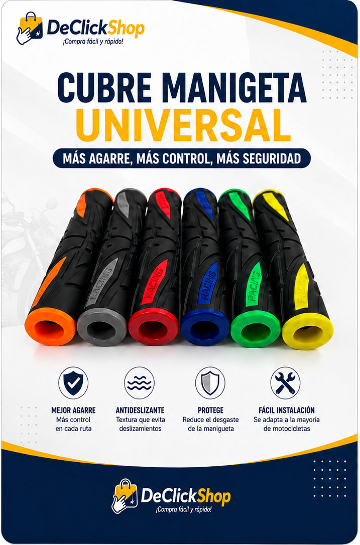 Cubre Maniguetas Antideslizantes para Motocicleta – Diseño Deportivo