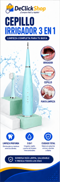 Limpiador Dental 3 en 1 con Cabezales Intercambiables