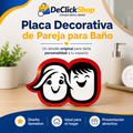 Placa Decorativa de Pareja para Baño