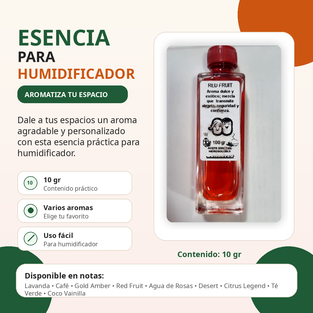 Esencia Aromática para Humidificador 10 gr