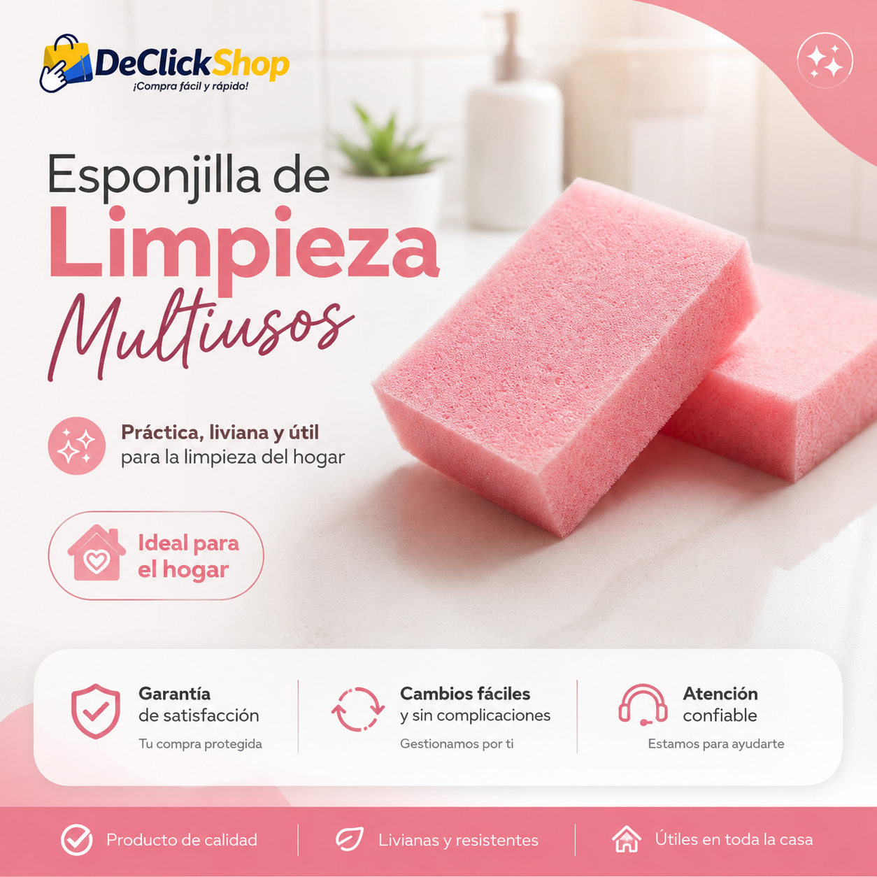 Esponjilla de Limpieza Multiusos para el Hogar