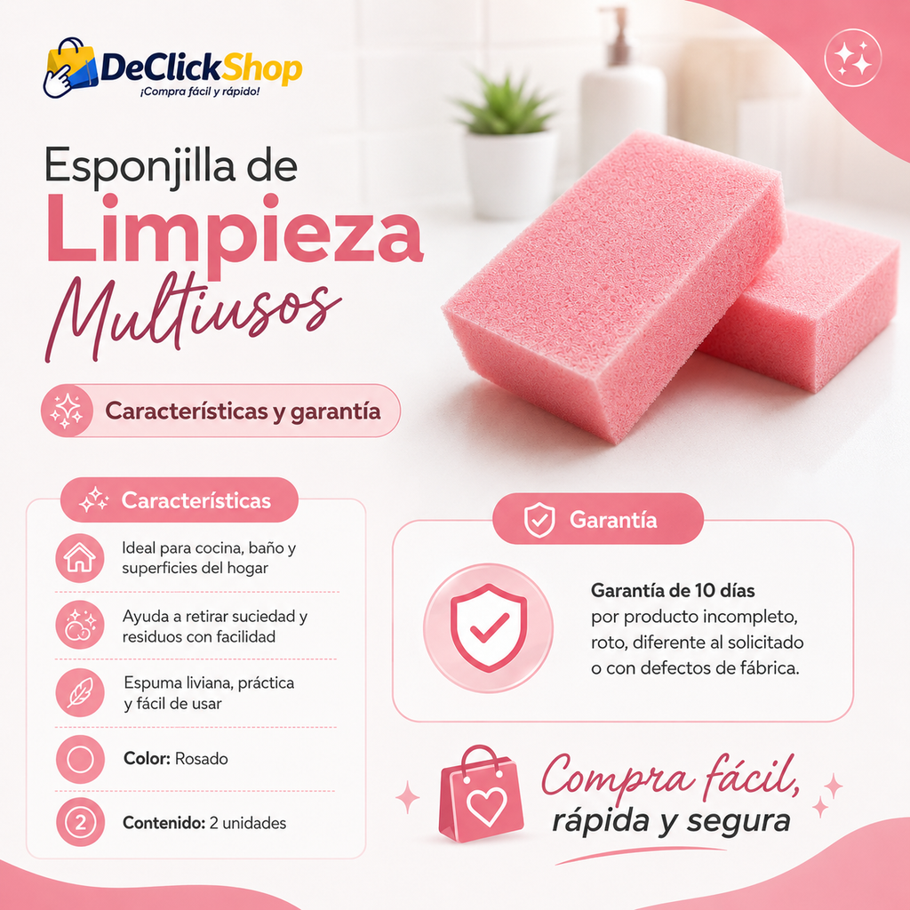 Esponjilla de Limpieza Multiusos para el Hogar