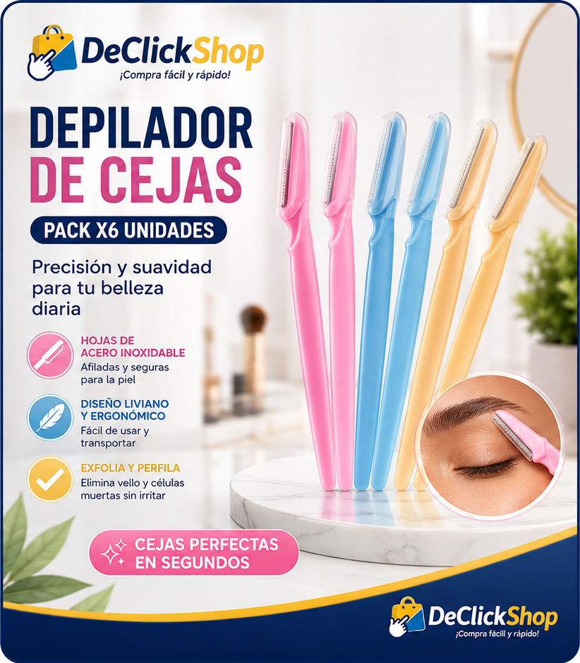Depilador Perfilador de Cejas Pack x6 Unidades – Precisión y Suavidad para Rostro
