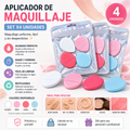 Aplicadores de Maquillaje x4 – Difuminado Suave para Base, Corrector y Rubor