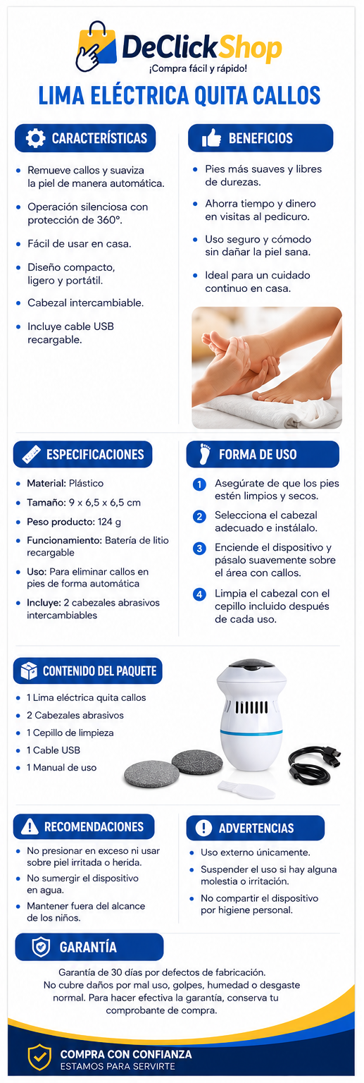 Lima Eléctrica Removedora de Callos con Aspiración