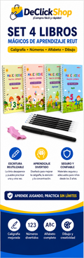 Set de 4 Cuadernos Reutilizables de Aprendizaje Infantil