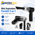 Mini Aspiradora Portátil 3 en 1 Recargable USB para Hogar, Oficina y Carro