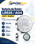 Batería de Botón Alcalina LR626 / AG4 1.55 V