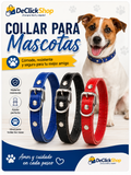 Collar Ajustable para Mascota con Hebilla Metálica – Colores Azul, Negro y Rojo