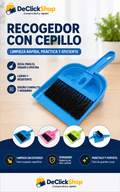 Recogedor con Cepillo Compacto para Limpieza Rápida