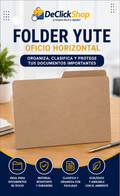 Carpeta Folder de Yute Horizontal Tamaño Oficio