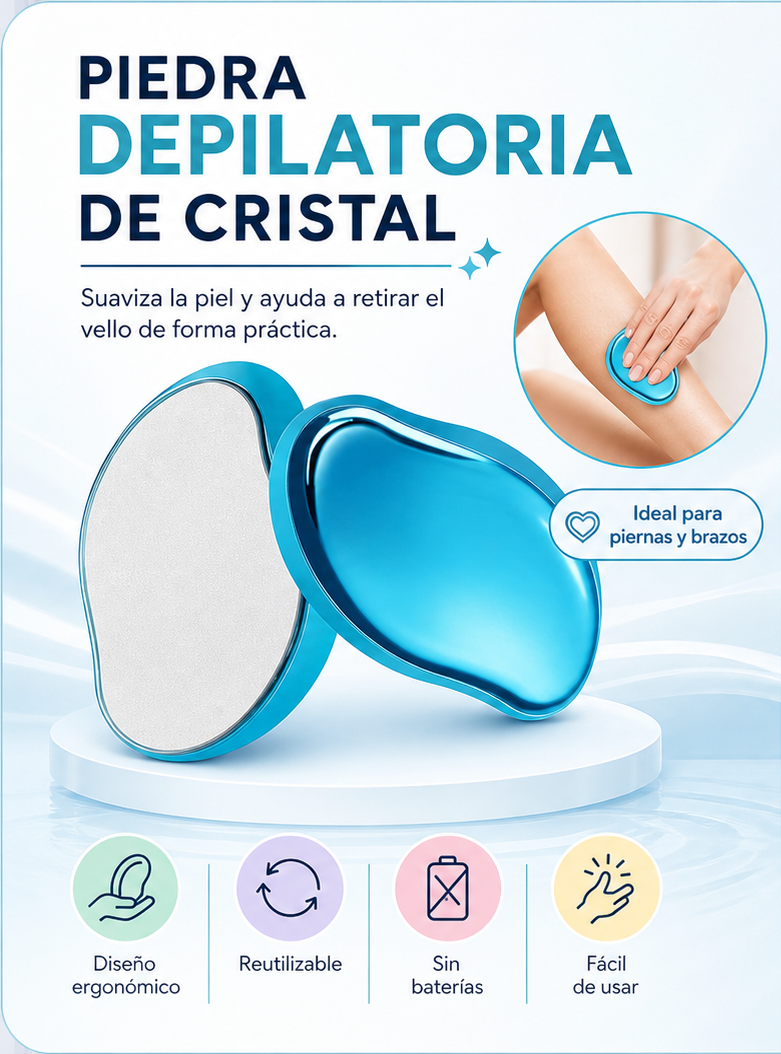 Piedra Depilatoria de Cristal Reutilizable