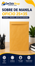 Sobre de Manila Tamaño Oficio 25 × 35 cm – Protección y Organización de Documentos