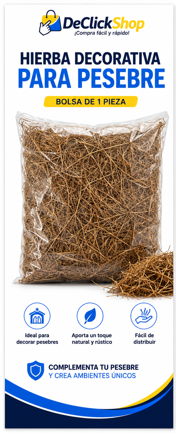 Hierba Decorativa para Pesebre – Bolsa de 1 Pieza