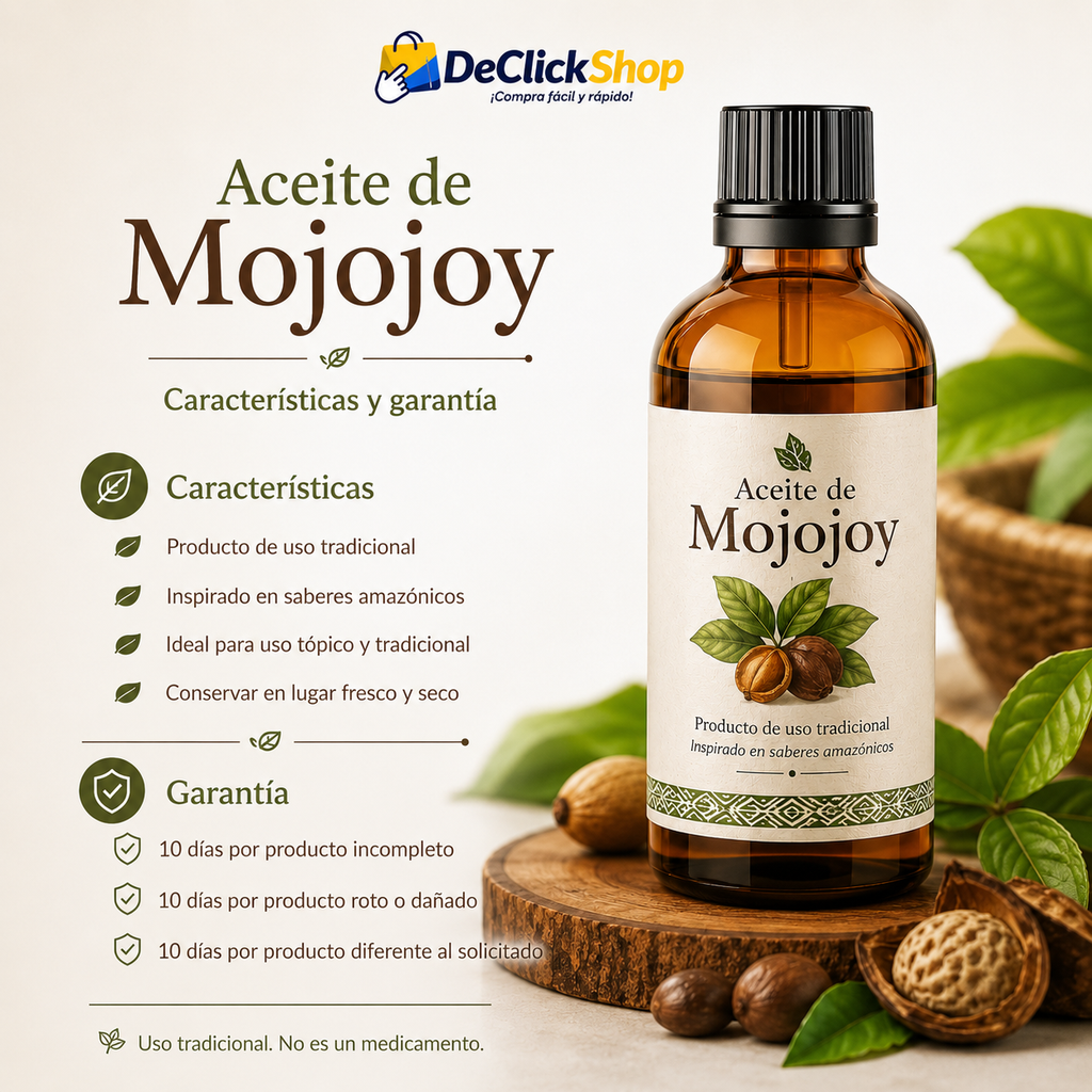 Aceite de Mojojoy Natural de Uso Tradicional