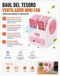 Ventilador Mini Fan Portátil USB con Humidificador – 3 Velocidades y Tanque de Agua