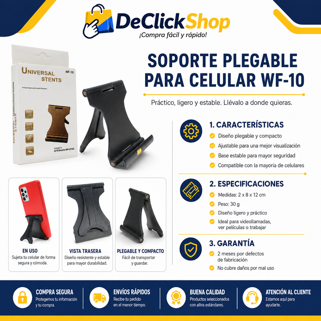 Soporte Plegable y Ajustable para Celular WF-10