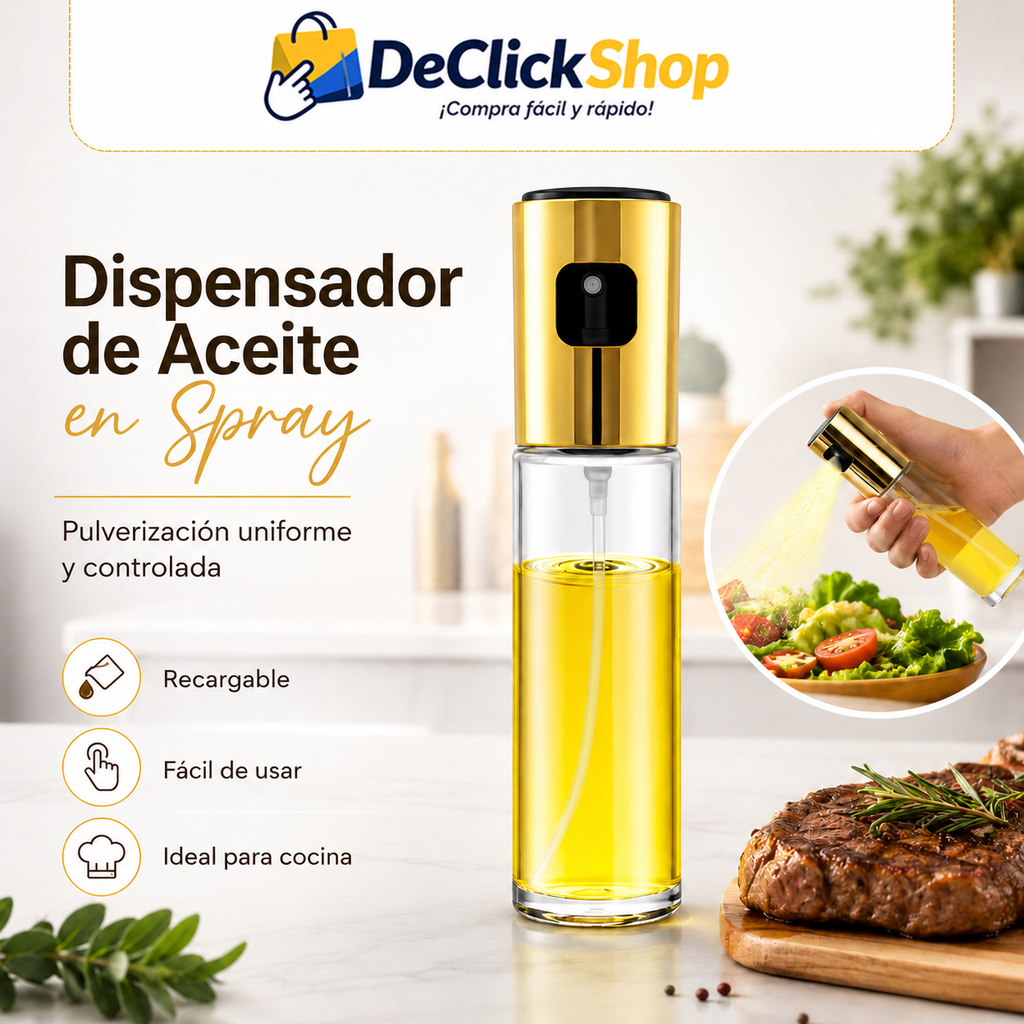 Dispensador de Aceite en Spray Recargable para Cocina