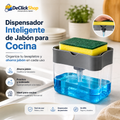 Dispensador de Jabón con Portaesponja de Presión para Cocina