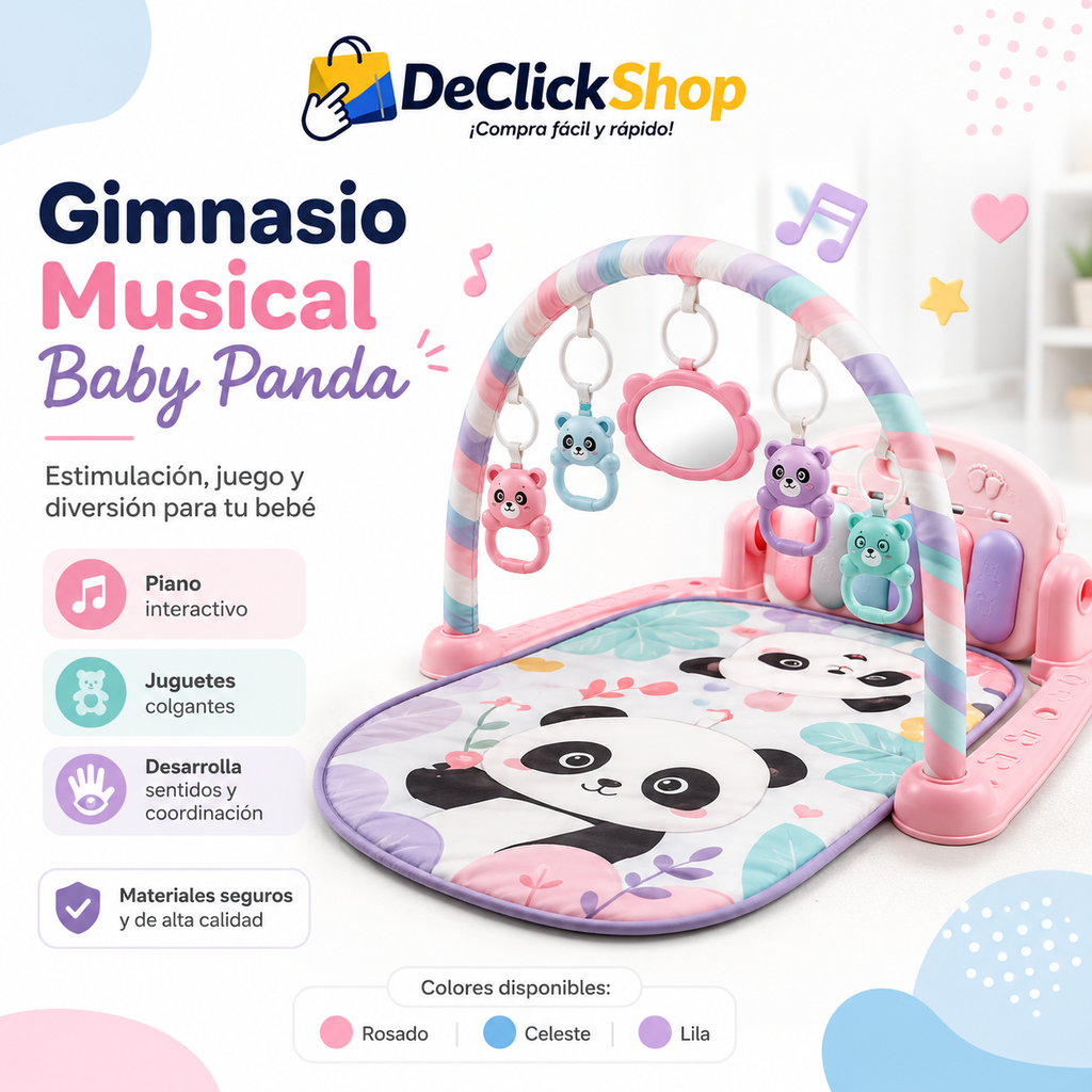 Gimnasio Musical Baby Panda con Piano Interactivo para Bebé