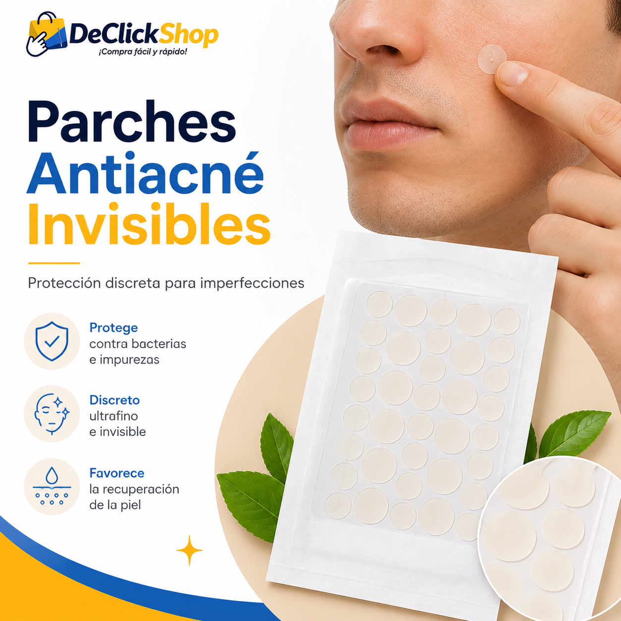 Parches Faciales Antiacné Invisibles – Protección Discreta para Imperfecciones