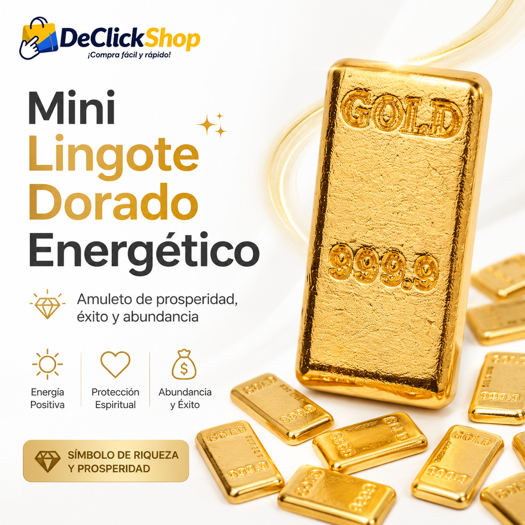 Mini Lingote Dorado de la Prosperidad – Amuleto Energético de Abundancia y Éxito