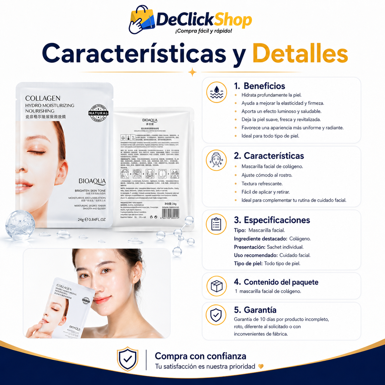Mascarilla Facial de Colágeno Glow – Hidratación y Luminosidad