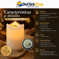 Vela LED Decorativa Mediana con Luz Cálida – Sin Llama