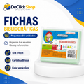 Fichas Bibliográficas en Cartulina Bristol 10 × 14 cm – Paquete de 50 unidades