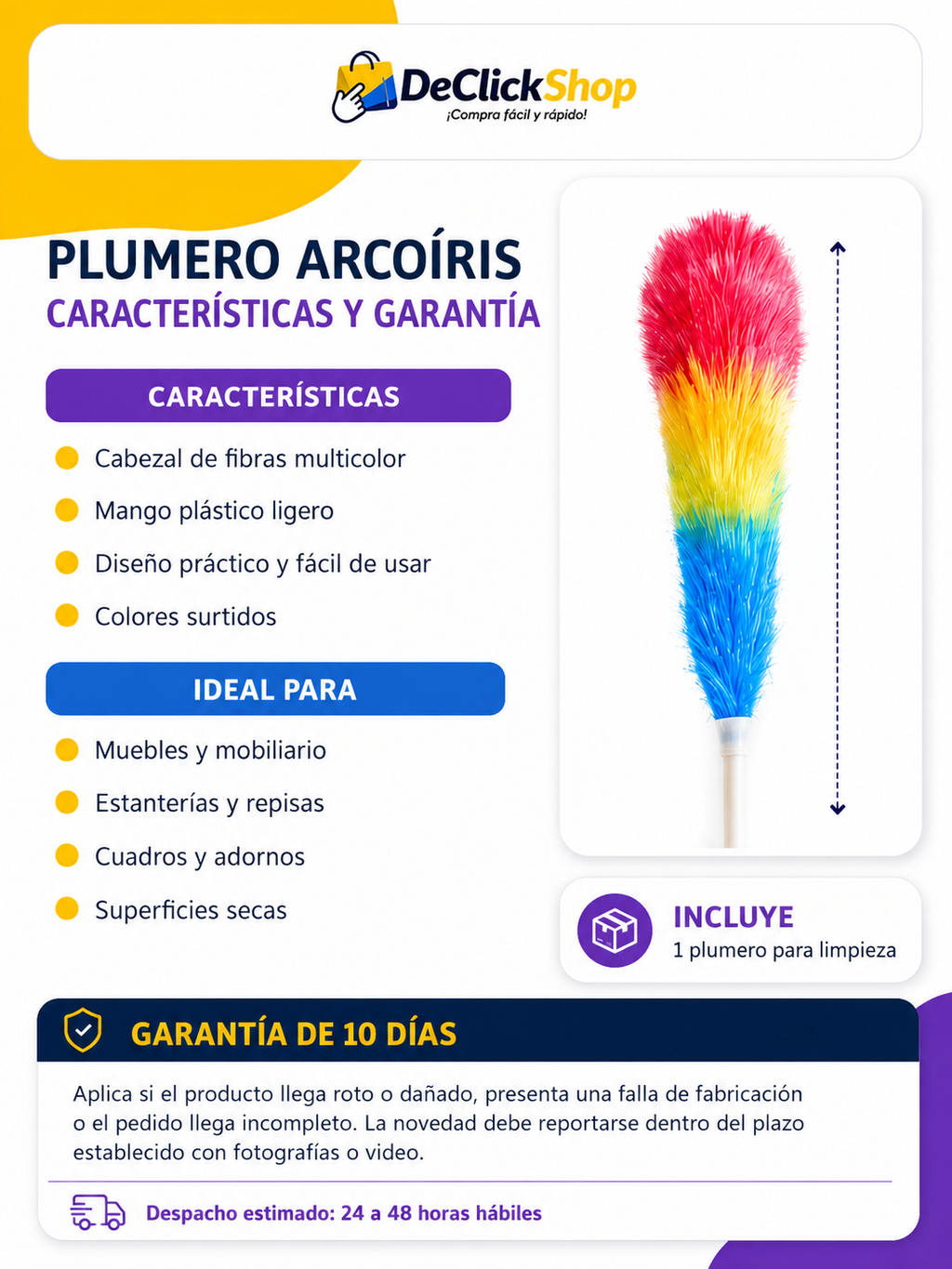 Plumero Arcoíris Multiusos para Limpieza