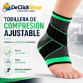 Tobillera Deportiva de Compresión Ajustable con Bandas Cruzadas
