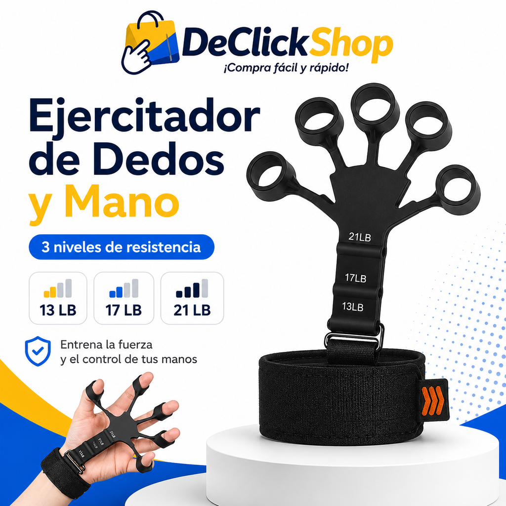Ejercitador de Dedos y Mano con 3 Niveles de Resistencia