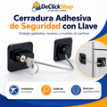 Cerradura Adhesiva de Seguridad con Llave y Cable de Acero – Sin Perforaciones