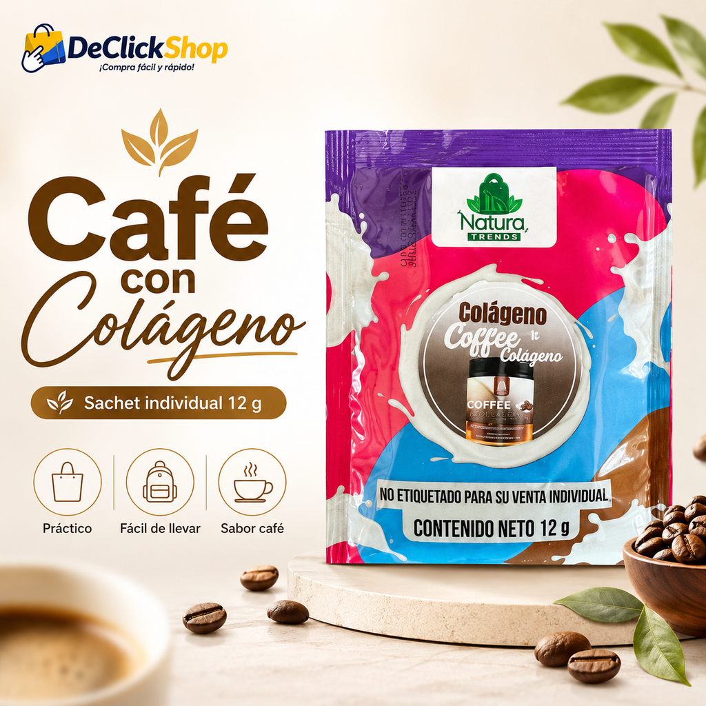 Café con Colágeno Natura Trends – Sachet Individual 12 g x 10 Unidades