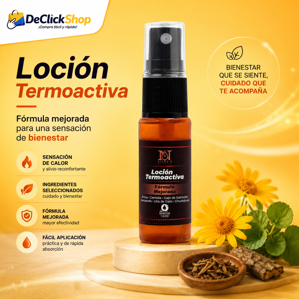Loción Termoactiva en Spray – Fórmula Mejorada para Bienestar y Cuidado Corporal