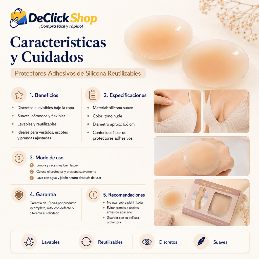 Protectores Adhesivos de Silicona Reutilizables