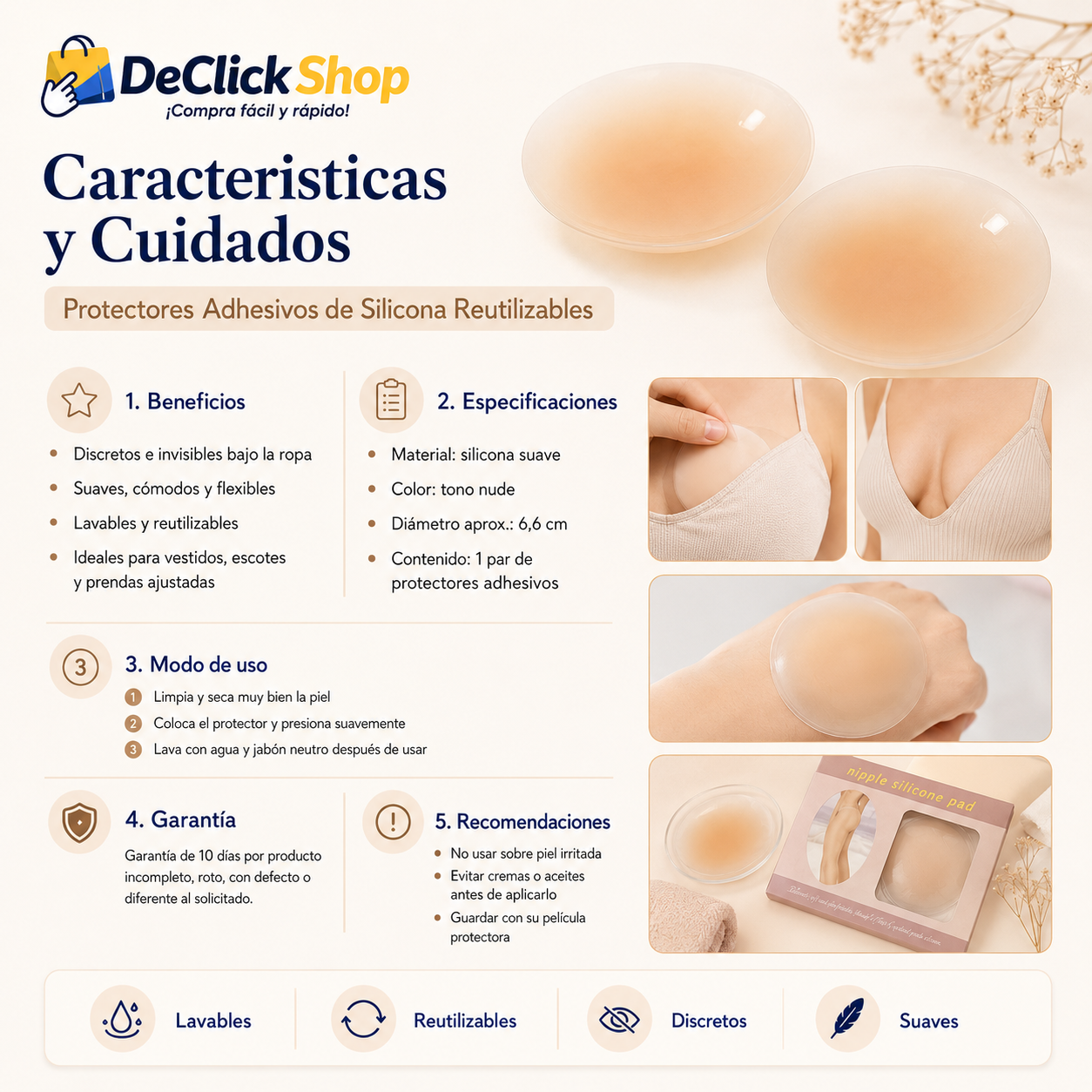 Protectores Adhesivos de Silicona Reutilizables