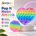 Pop It Neón Arcoíris Sensorial – Diseño Corazón u Octagonal