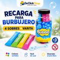 Kit de Recarga para Burbujero con 4 Sobres y Varita – Colores Surtidos +3 Años