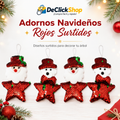 Adorno Navideño Colgante Rojo con Lentejuelas – Diseños Surtidos