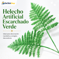 Helecho Artificial Escarchado Verde para Decoración Navideña y Arreglos