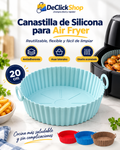 Canastilla Reutilizable de Silicona para Air Fryer 20 cm