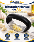 Picador Triturador Manual de Ajo en Acero Inoxidable